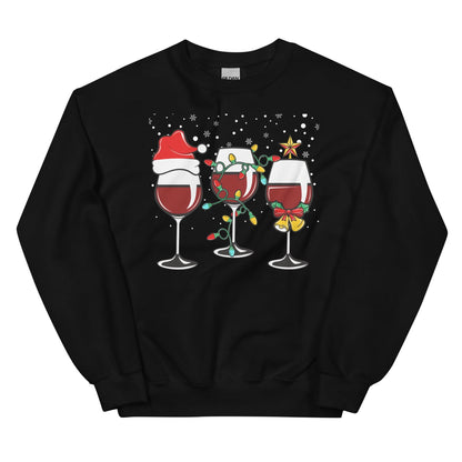 Unisex Kersttrui ( wijn kerst )
