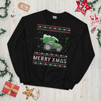 Uniseks kersttrui (trekker door de sneeuw)