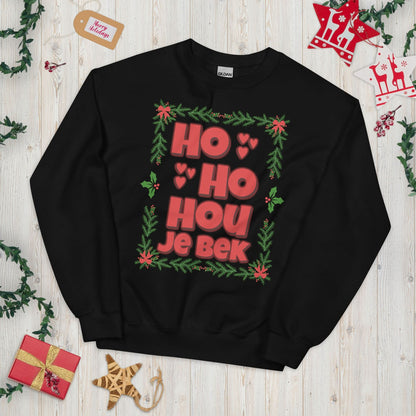 Unisex kersttrui (HO HO HOU JE B*K)