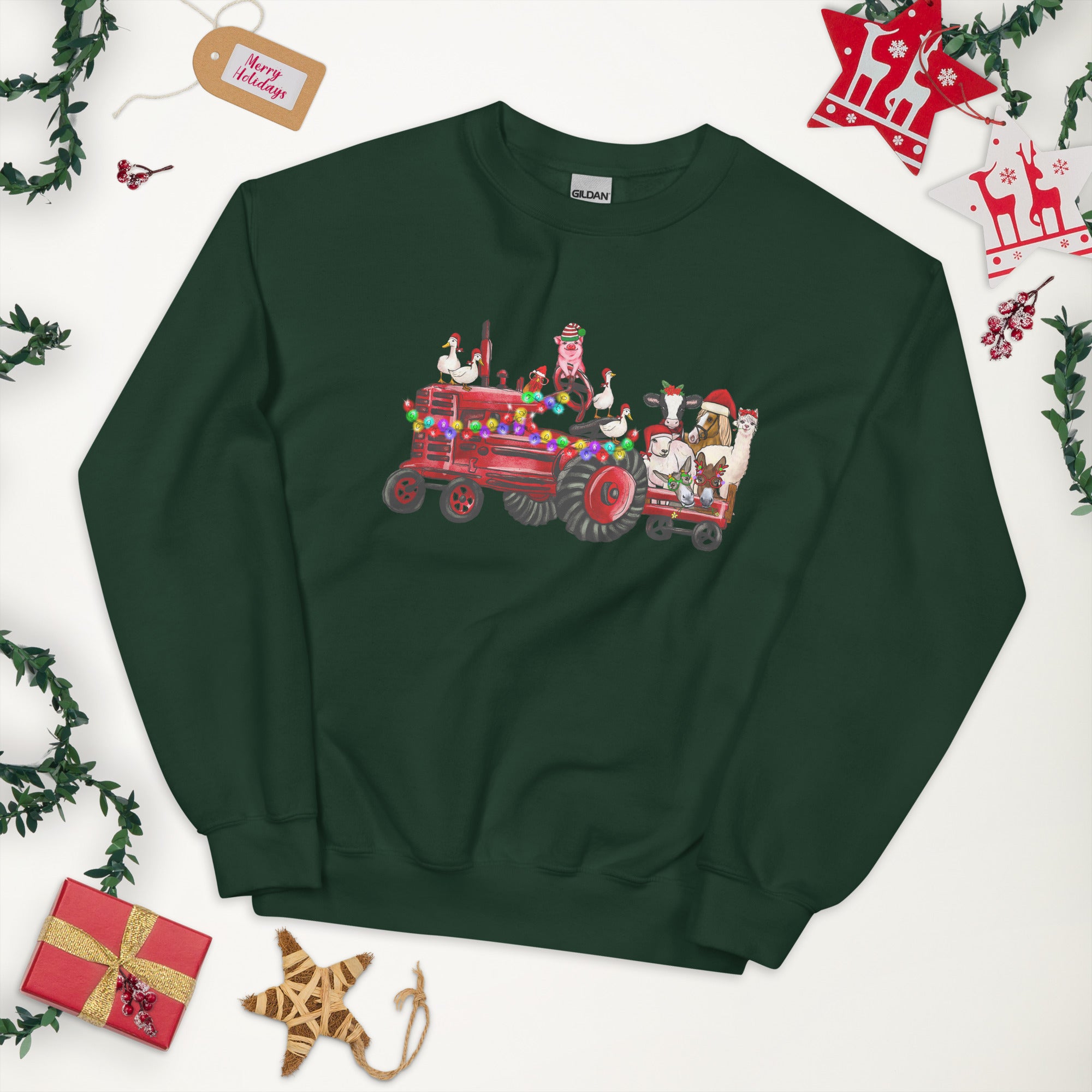 Unisex kersttrui (boederij)