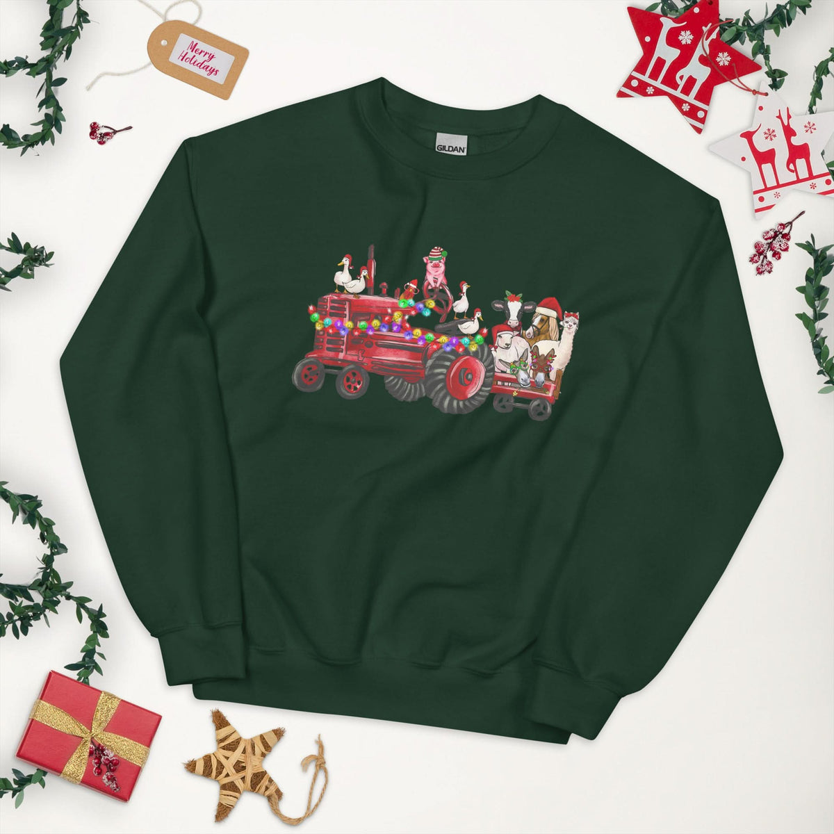 Unisex kersttrui (boederij)
