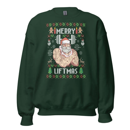 Unisex Kersttrui ( Merry Liftmas - Gym)