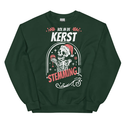 Unisex Kersttrui ( skull - Vol in de kerststemming)