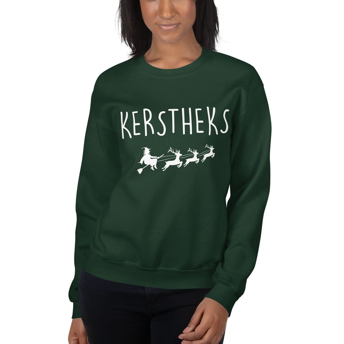 Unisex kersttrui (Kerstheks) heks