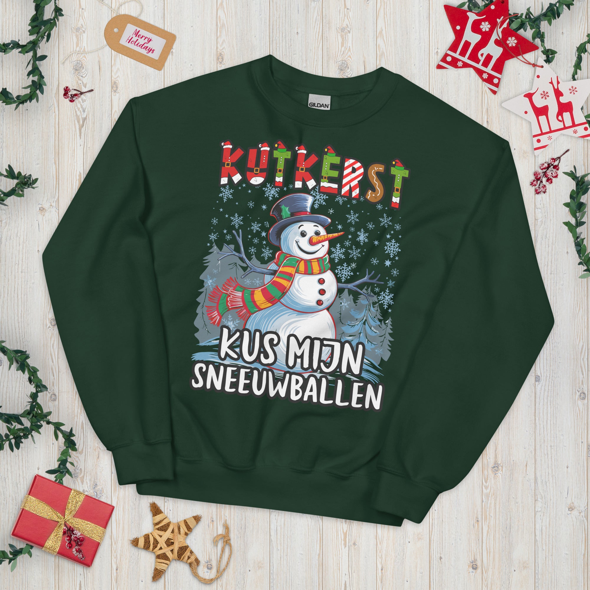 Unisex Kersttrui (kutkerst kus mijn sneeuwballen)