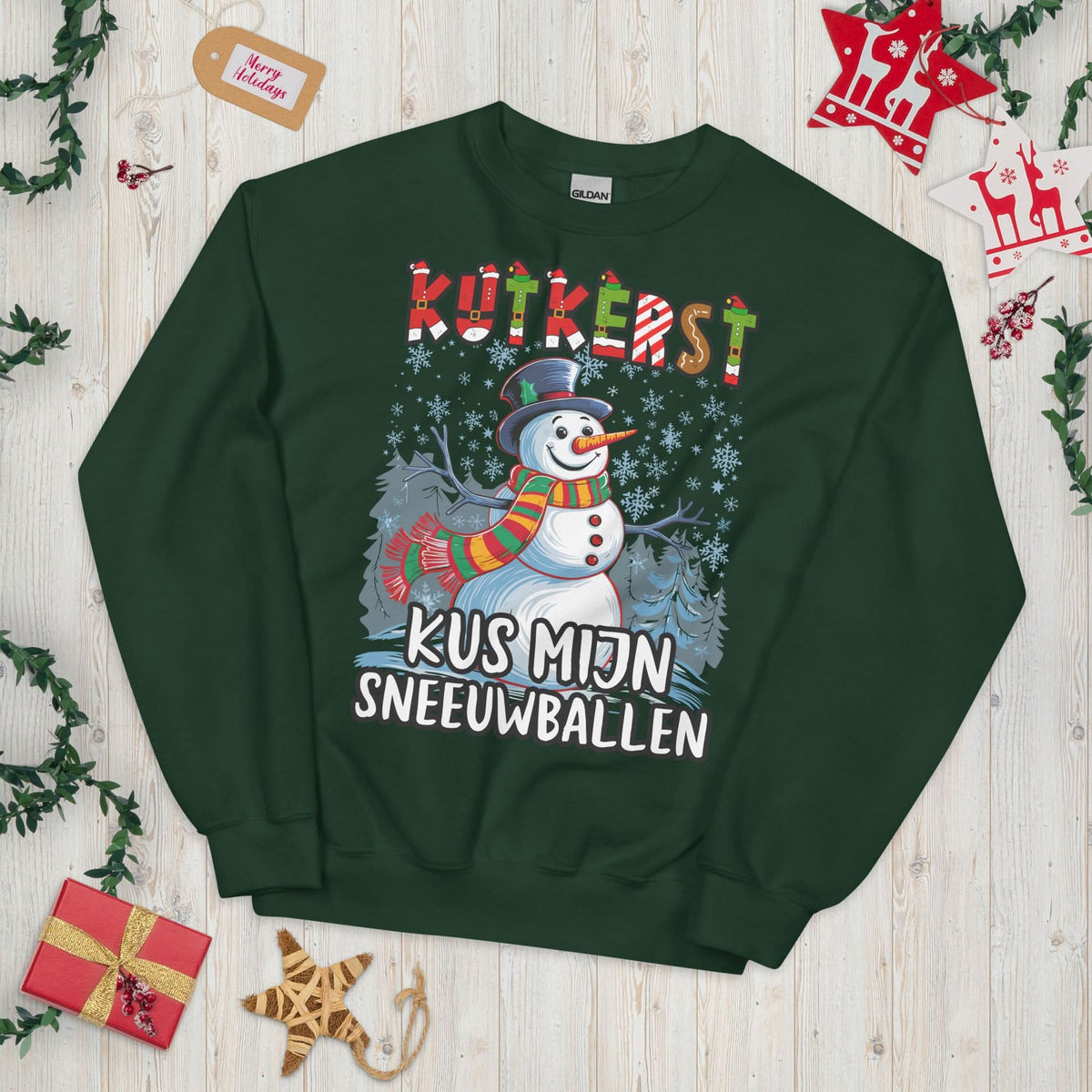 Unisex Kersttrui (kutkerst kus mijn sneeuwballen)