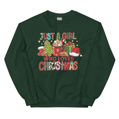 Unisex Kersttrui ( Just a girl who loves Christmas)
