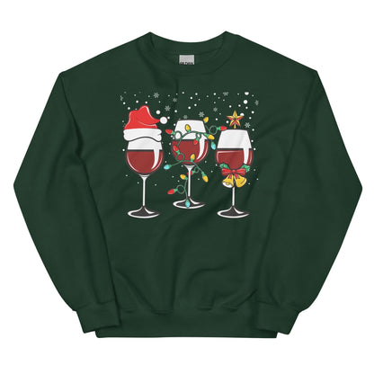 Unisex Kersttrui ( wijn kerst )
