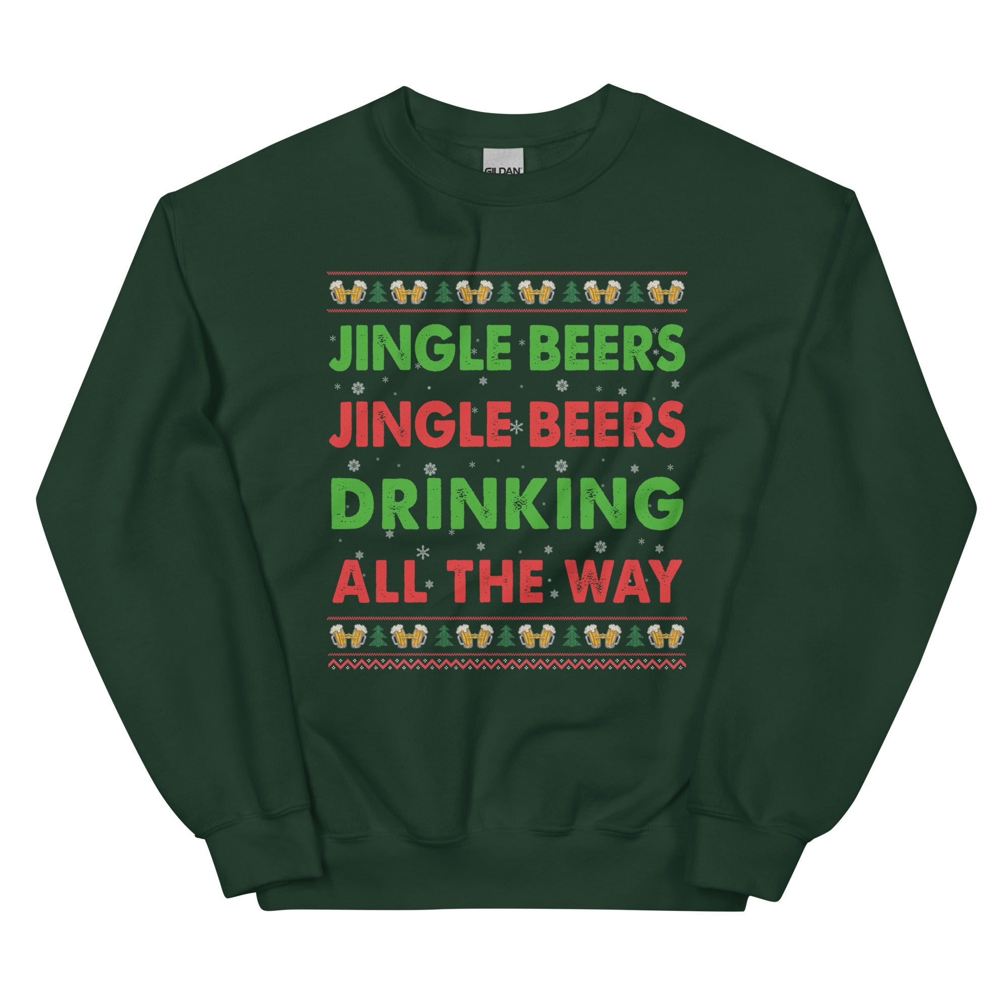 Unisex kersttrui (jingle beer drinking all the way)