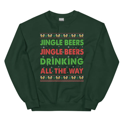 Unisex kersttrui (jingle beer drinking all the way)