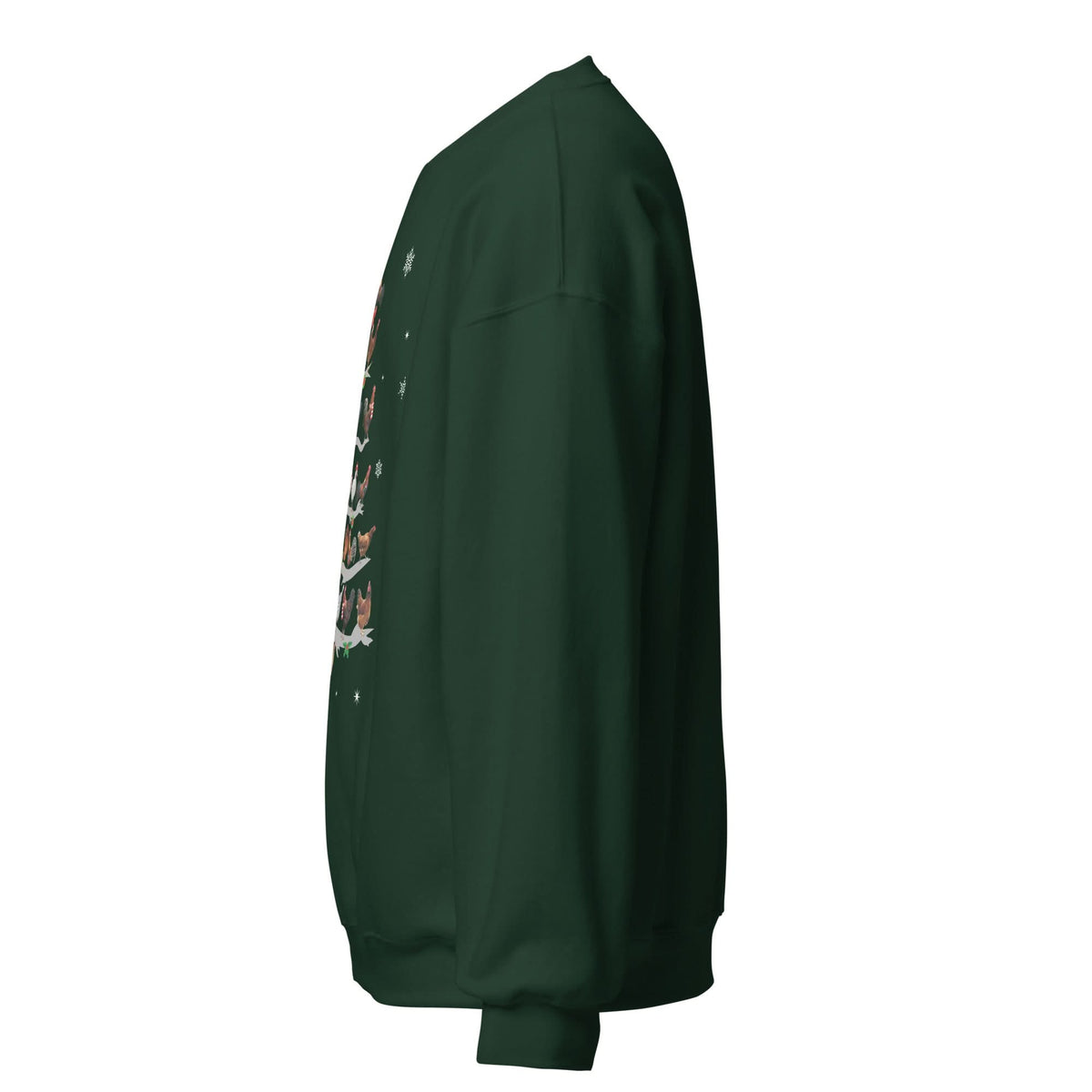 Unisex Kersttrui ( kippen - kerstboom)