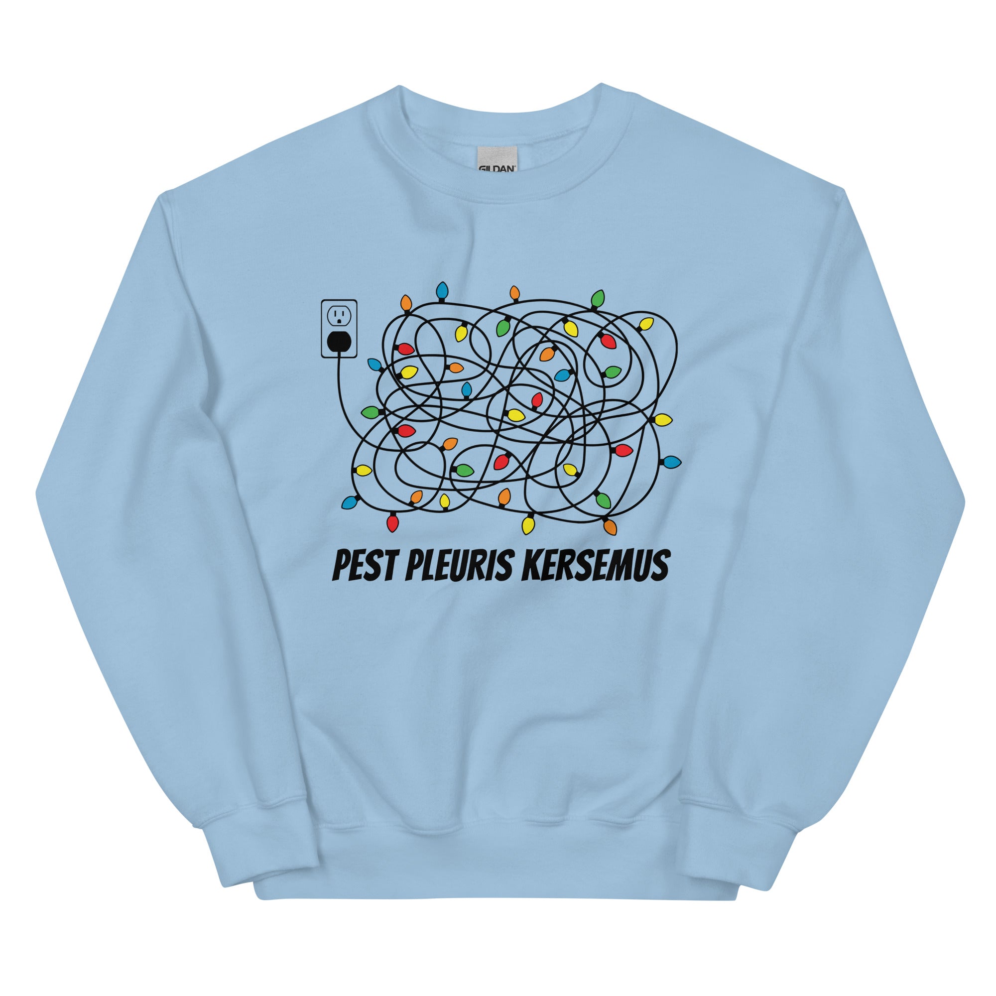 Unisex Kersttrui ( kerst lichtjes - Pestpleuris kerst)