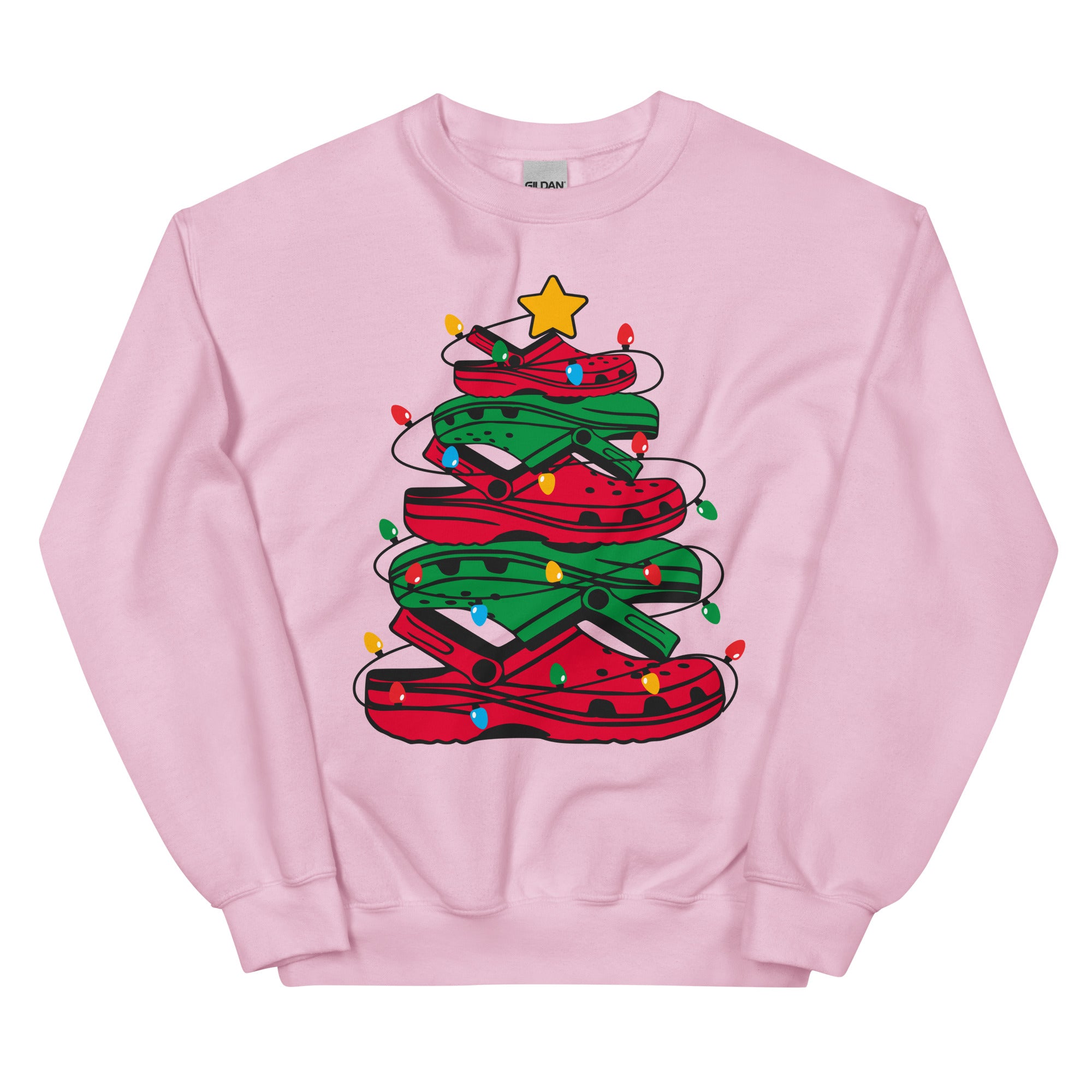 Unisex Kersttrui ( Crocs kerstboom)