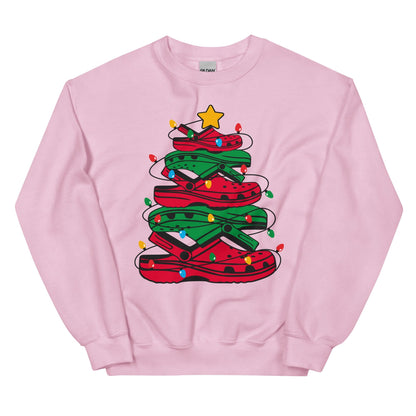 Unisex Kersttrui ( Crocs kerstboom)