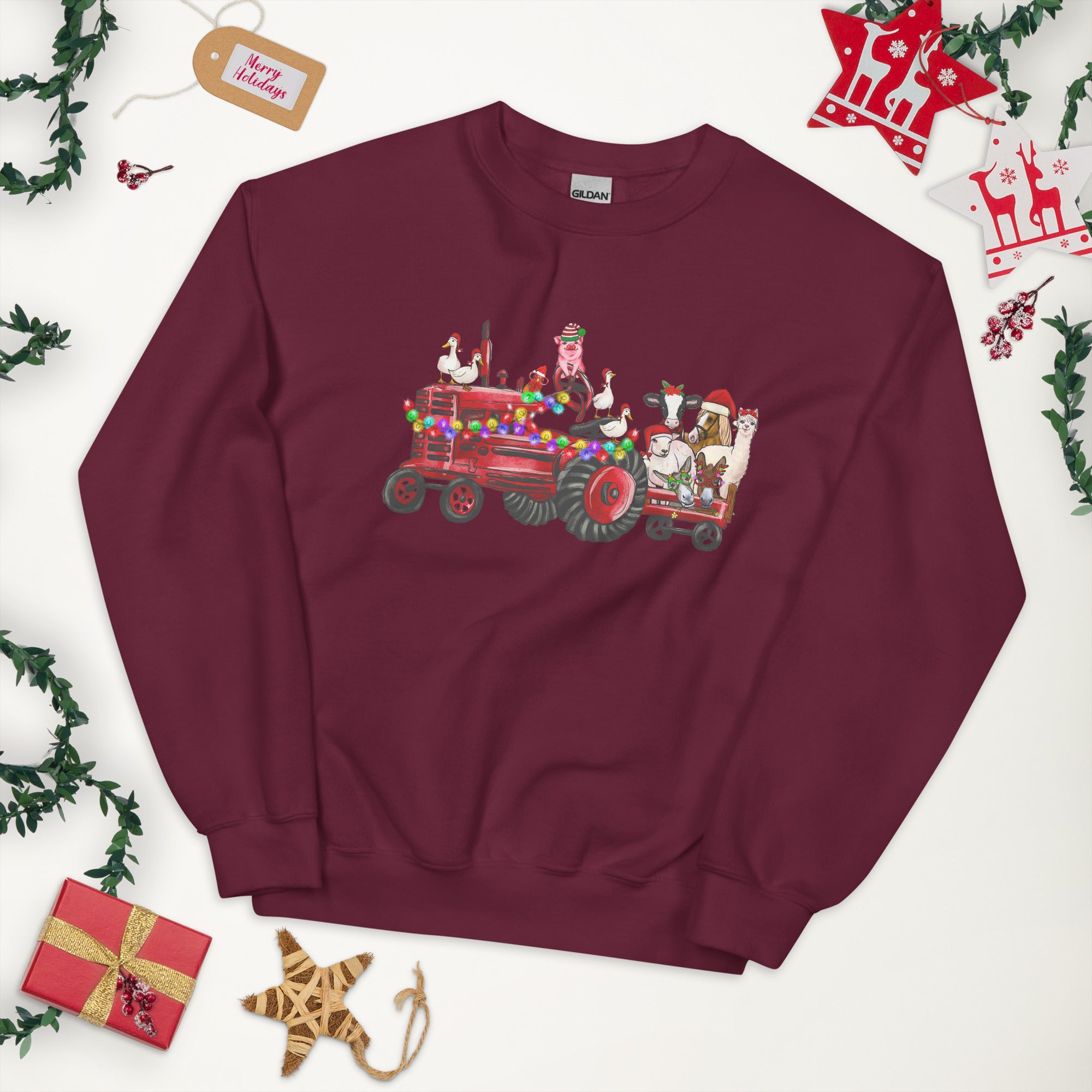 Unisex kersttrui (boederij)