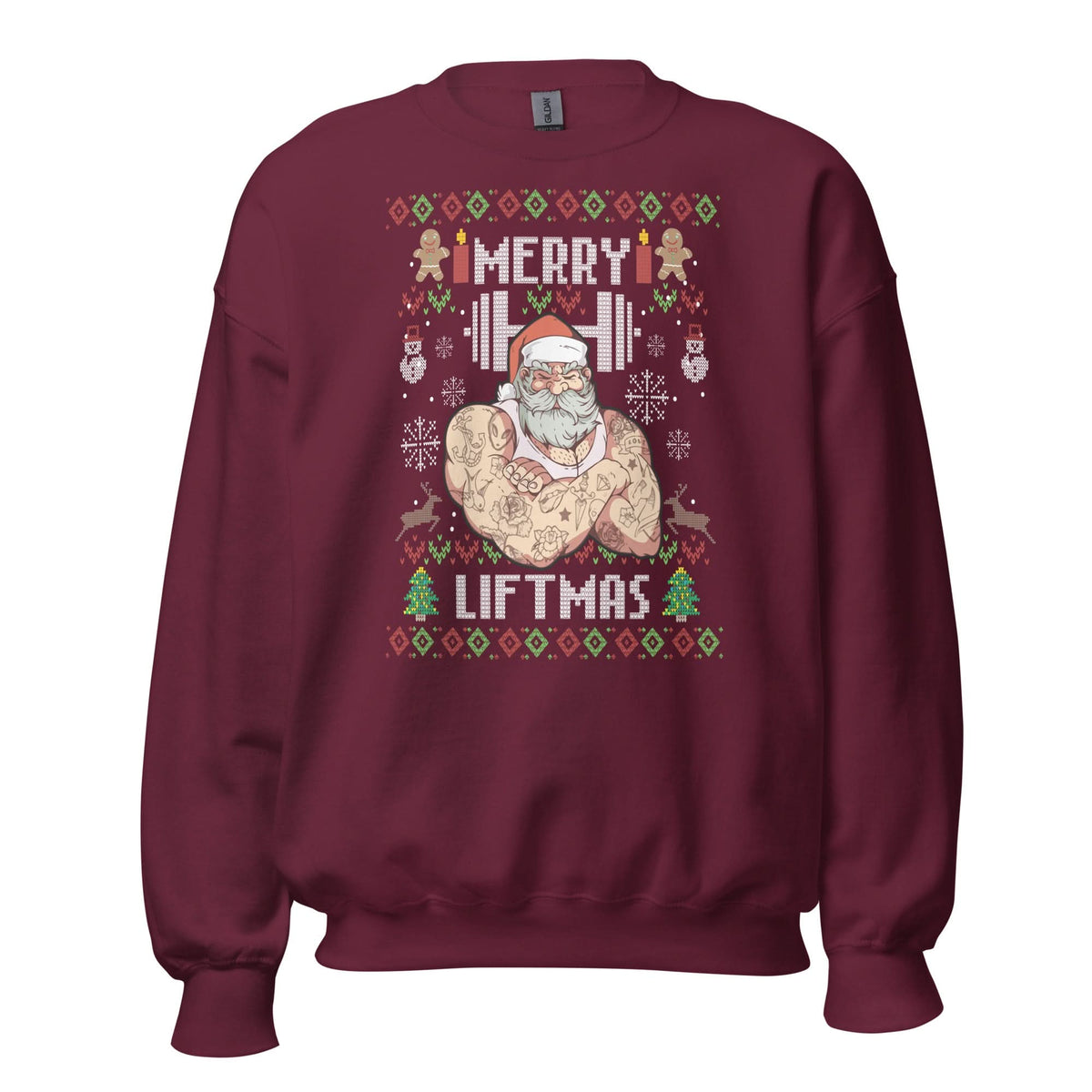 Unisex Kersttrui ( Merry Liftmas - Gym)
