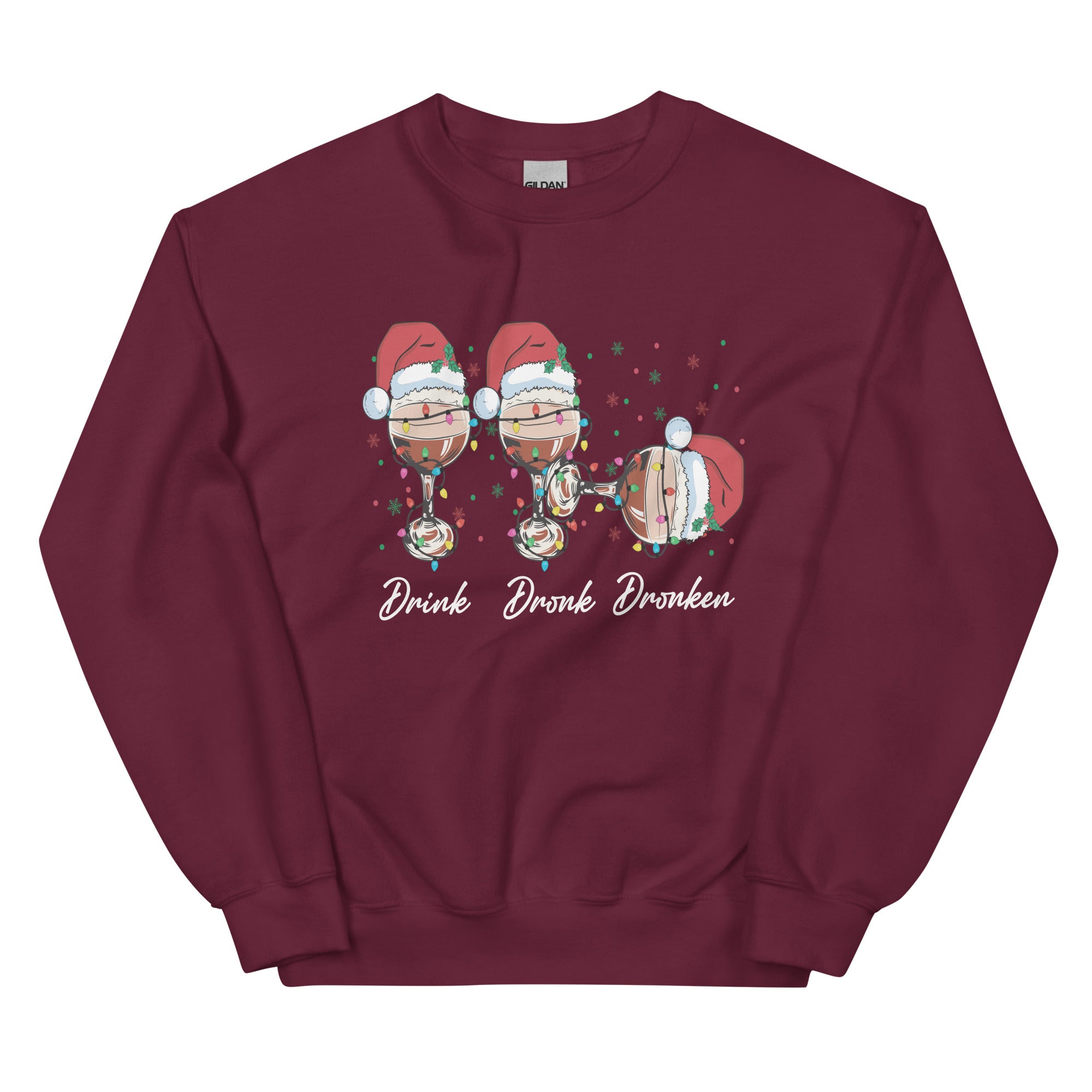 Unisex Kersttrui ( kerst - drink dronk dronken)