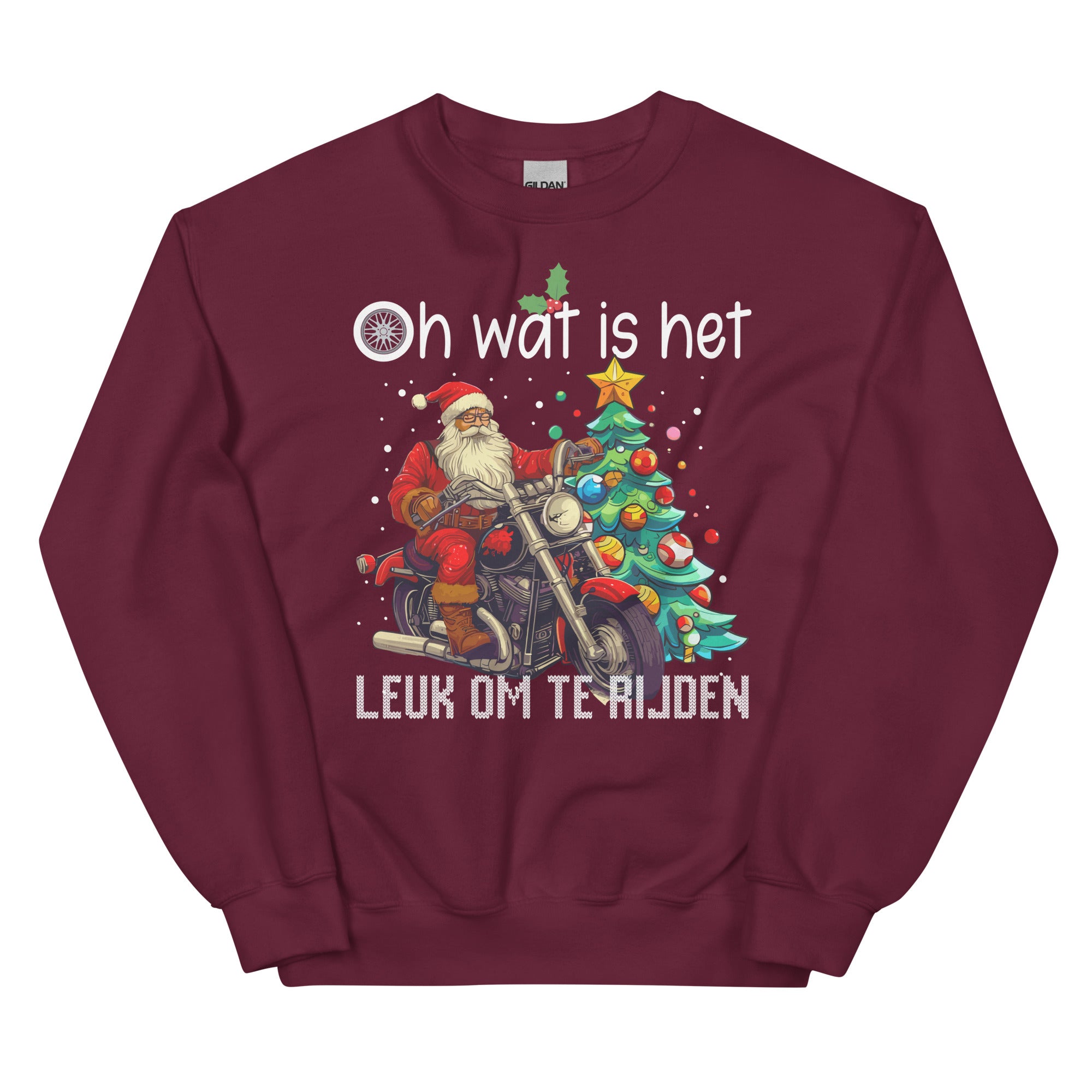 Unisex Kersttrui ( oh wat is het leuk om te rijden)