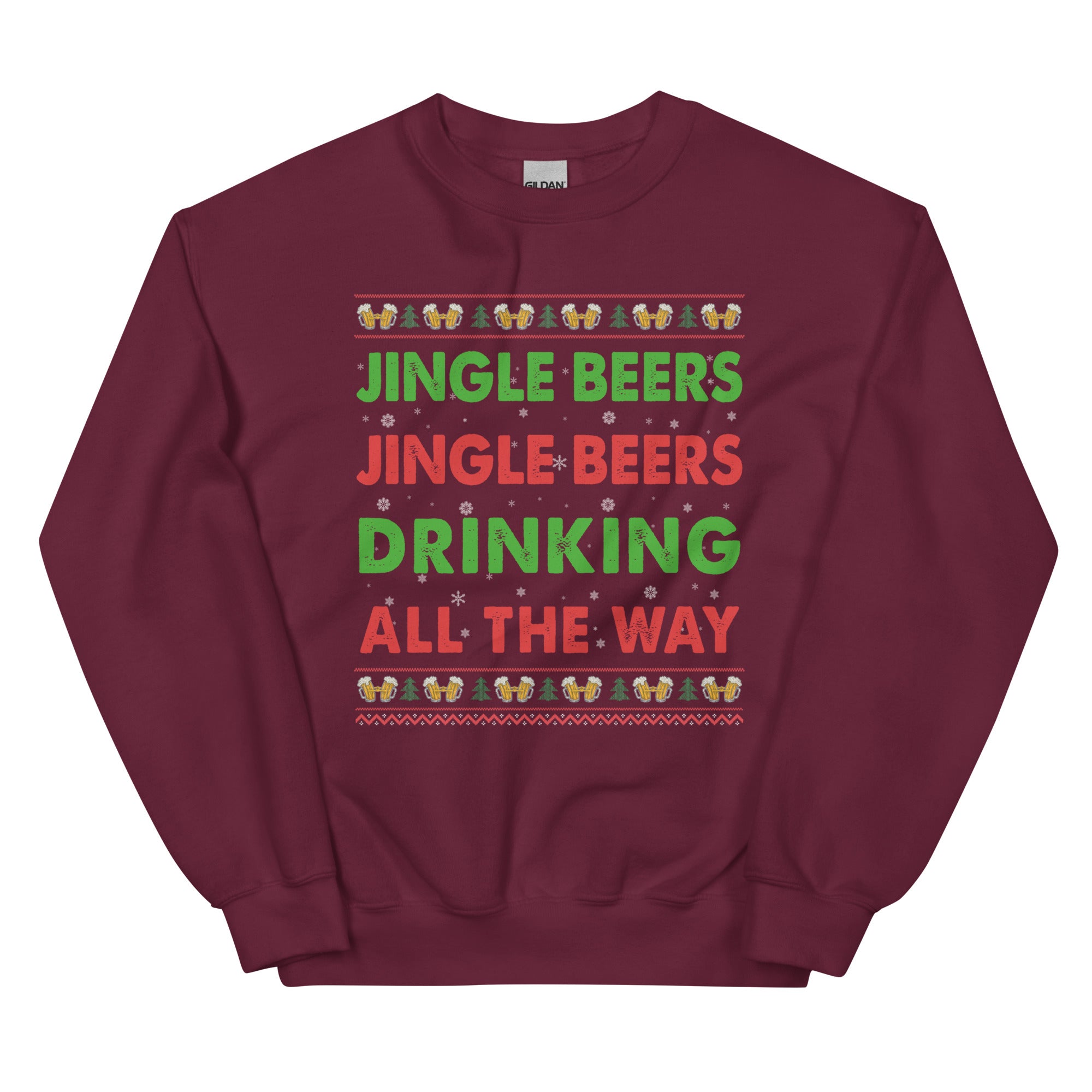 Unisex kersttrui (jingle beer drinking all the way)