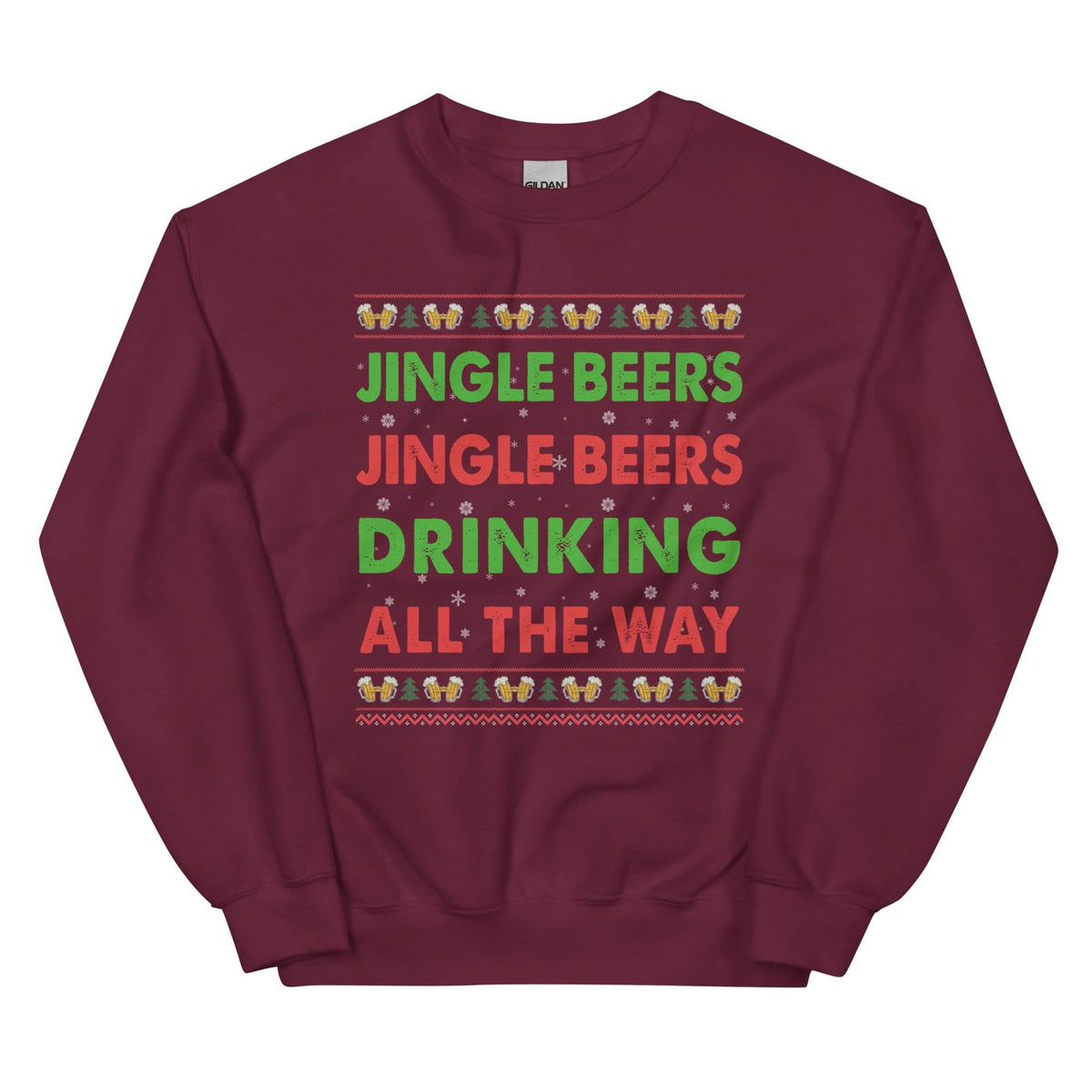 Unisex kersttrui (jingle beer drinking all the way)