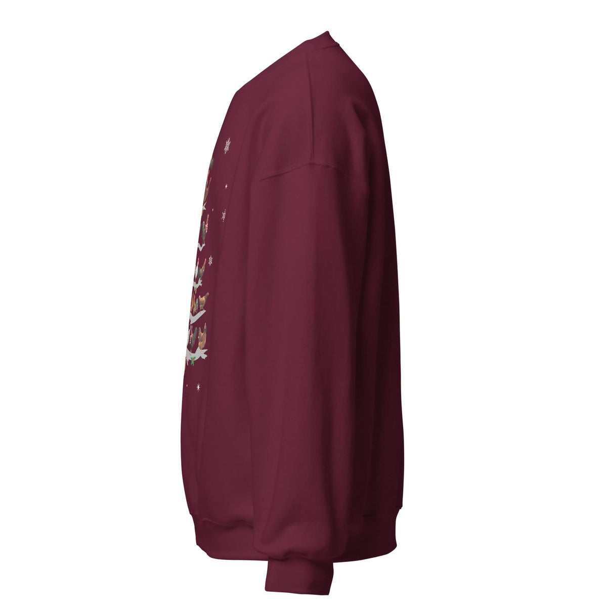 Unisex Kersttrui ( kippen - kerstboom)
