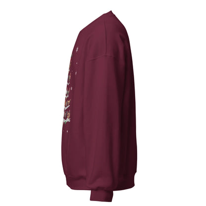 Unisex Kersttrui ( kippen - kerstboom)