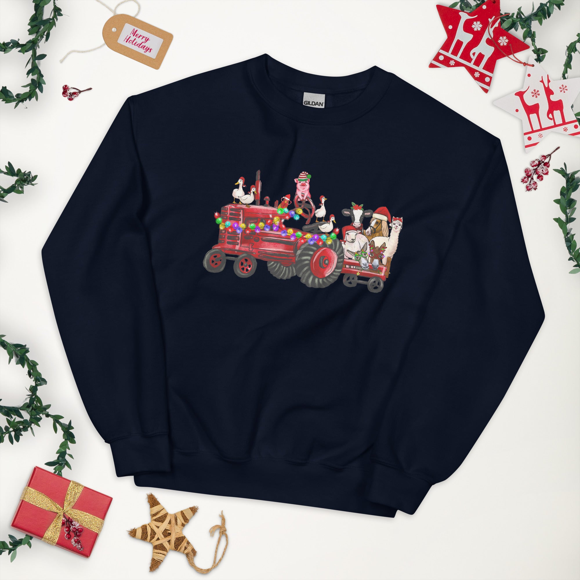 Unisex kersttrui (boederij)