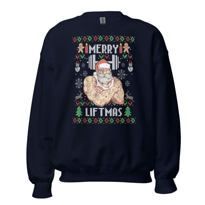 Unisex Kersttrui ( Merry Liftmas - Gym)