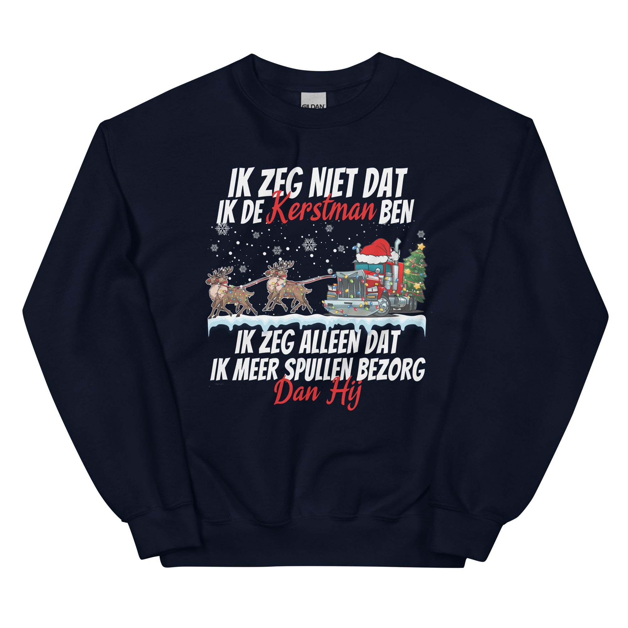 Unisex Kersttrui ( Niet de kerstman maar bezorg meer spullen)