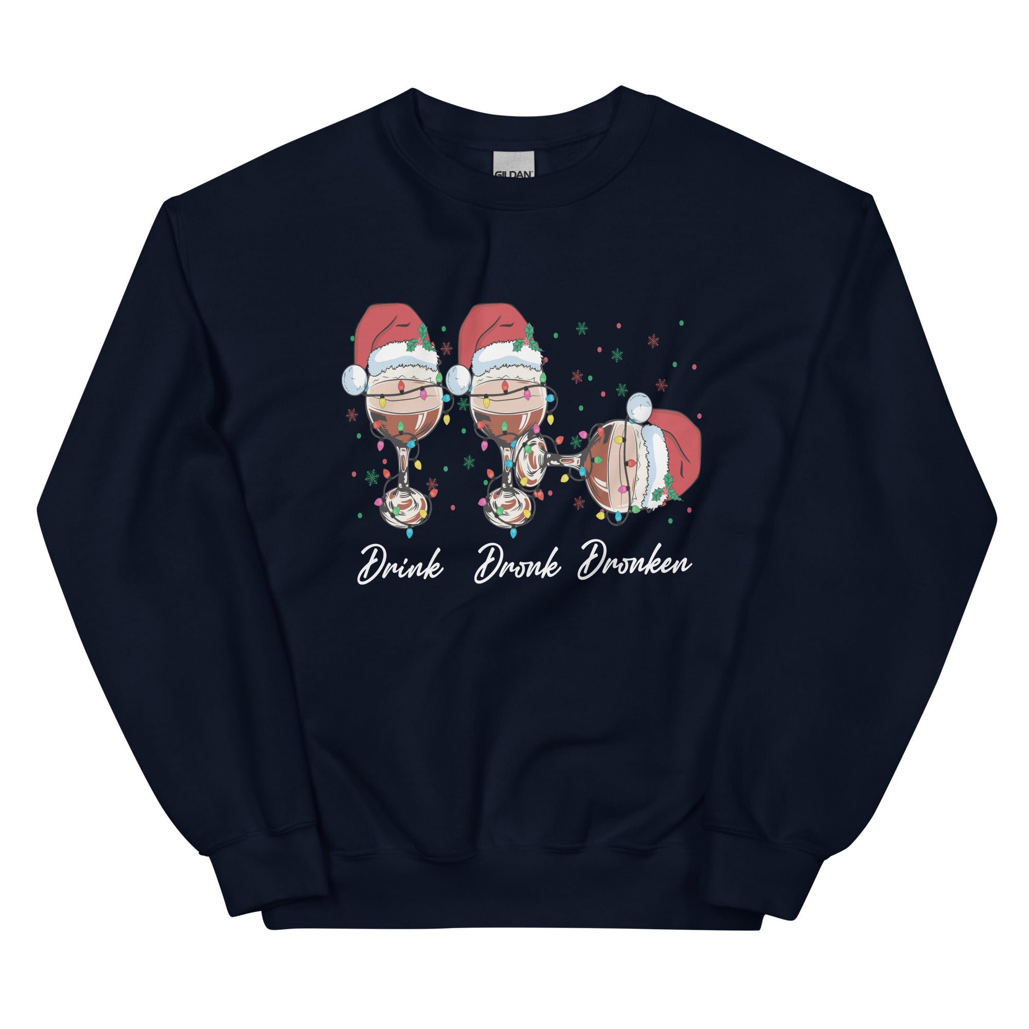 Unisex Kersttrui ( kerst - drink dronk dronken)
