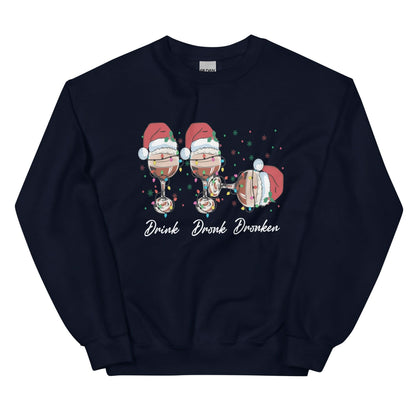 Unisex Kersttrui ( kerst - drink dronk dronken)