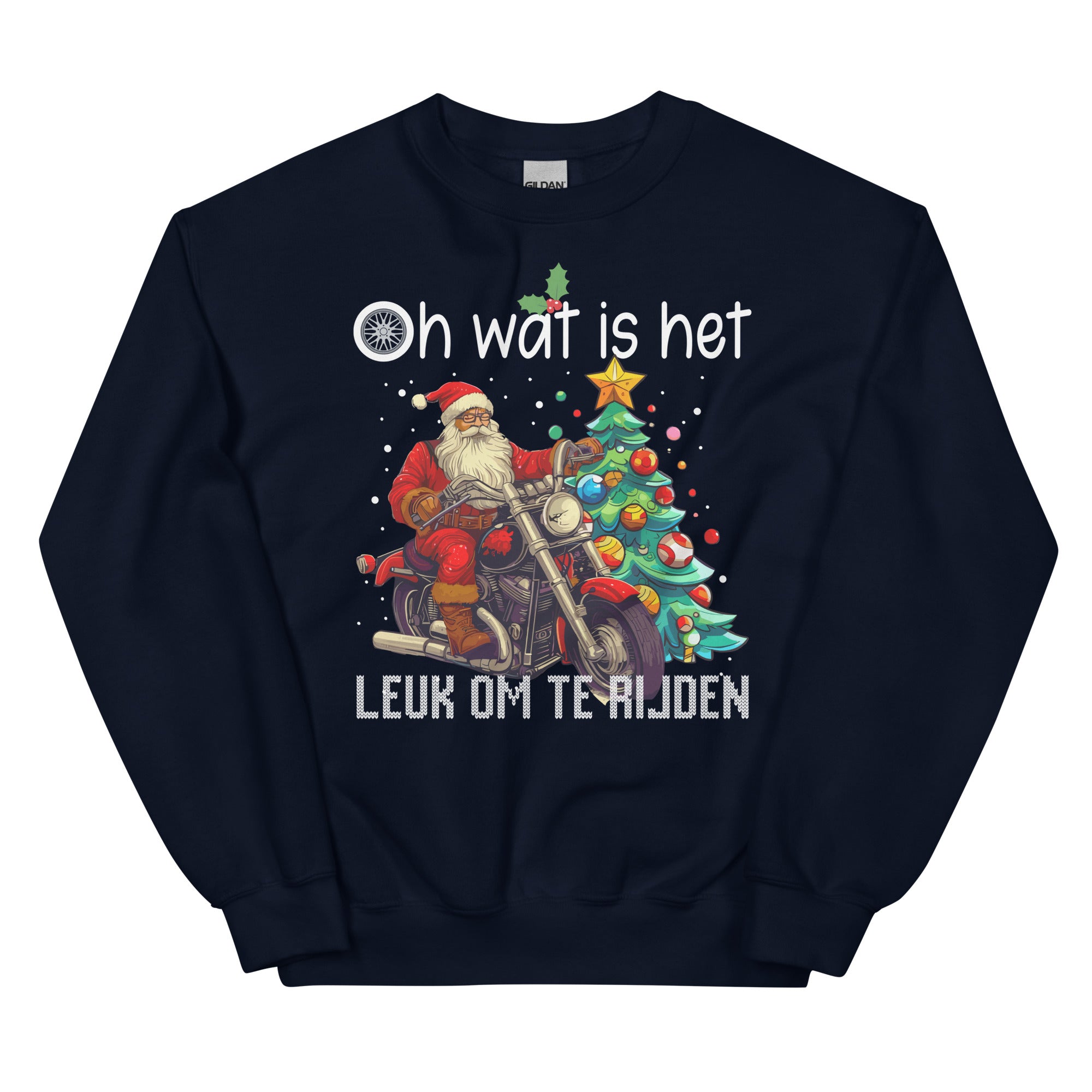 Unisex Kersttrui ( oh wat is het leuk om te rijden)