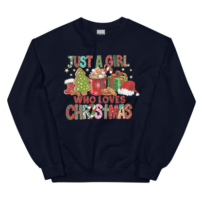 Unisex Kersttrui ( Just a girl who loves Christmas)