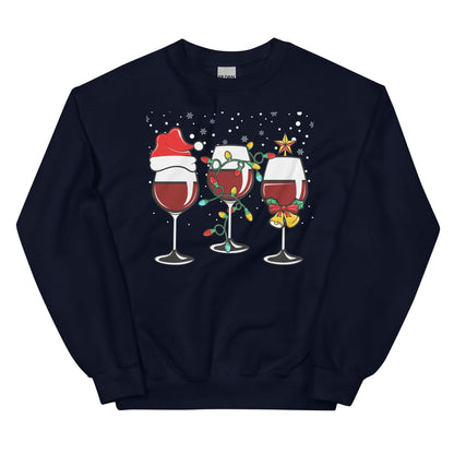 Unisex Kersttrui ( wijn kerst )