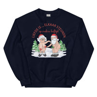 Couple Kersttrui (Liefde... is elkaar steunen op oudere leeftijd)