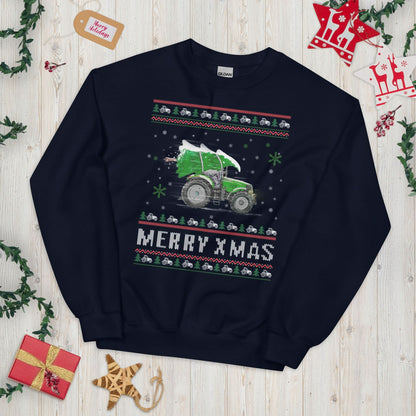 Uniseks kersttrui (trekker door de sneeuw)