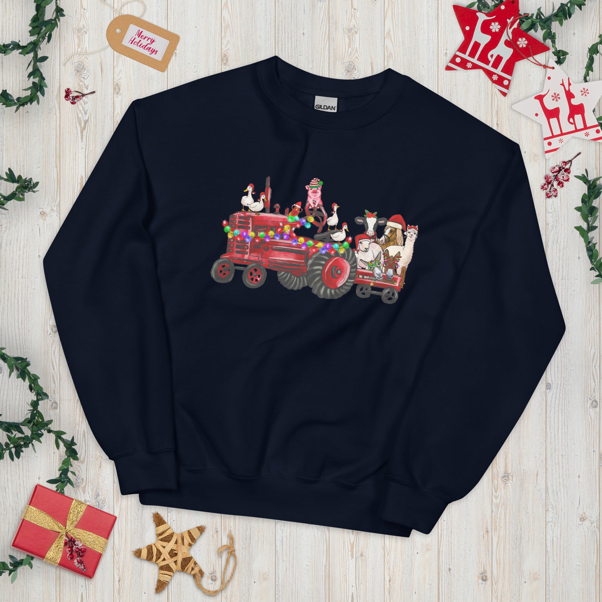 Unisex kersttrui (boederij)