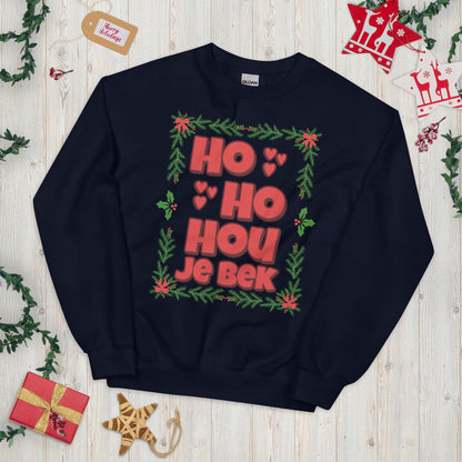 Unisex kersttrui (HO HO HOU JE B*K)