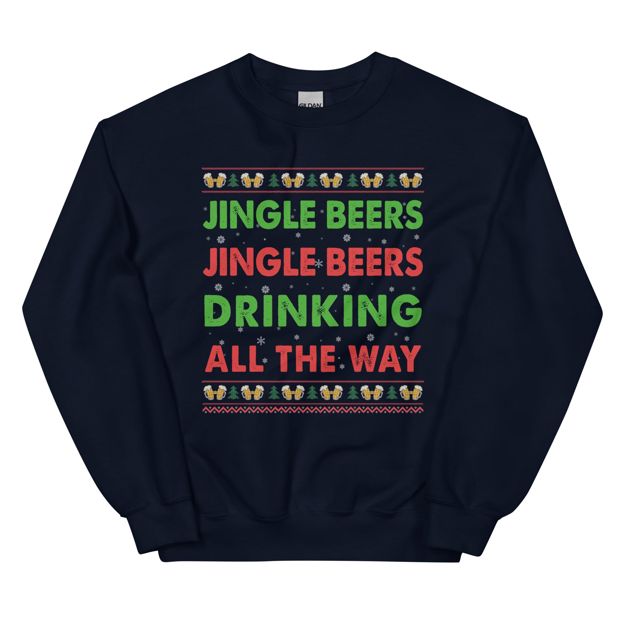 Unisex kersttrui (jingle beer drinking all the way)