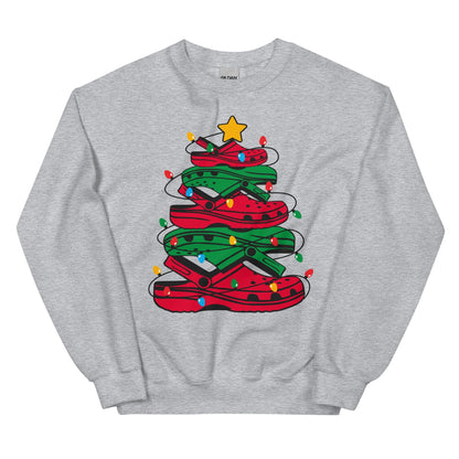 Unisex Kersttrui ( Crocs kerstboom)