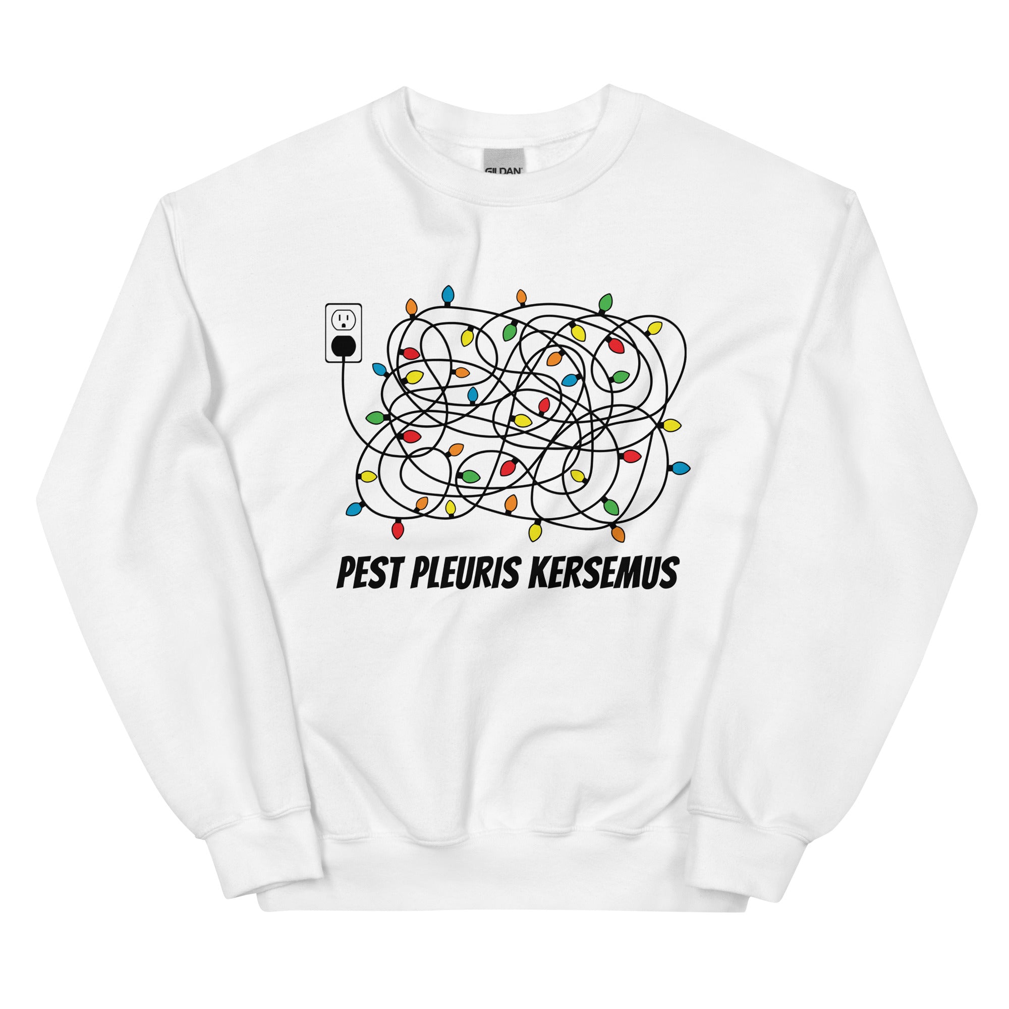 Unisex Kersttrui ( kerst lichtjes - Pestpleuris kerst)