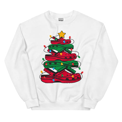 Unisex Kersttrui ( Crocs kerstboom)