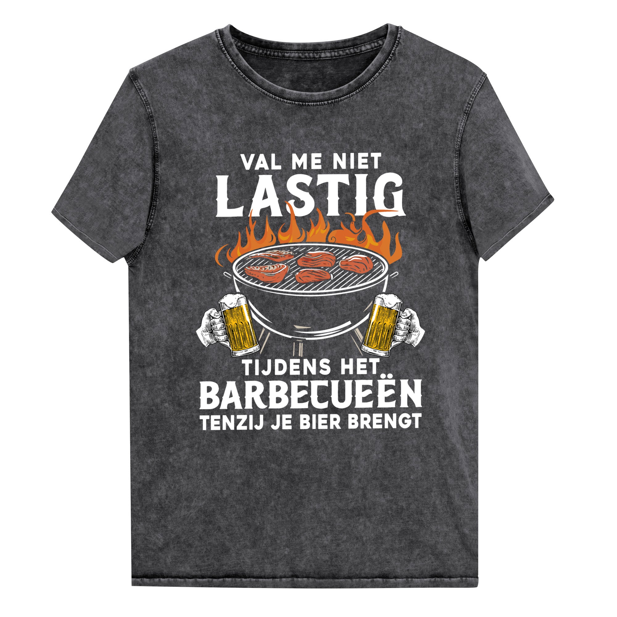 Spijkerstof T-shirt (Val me niet lastig tijden het BBQ)