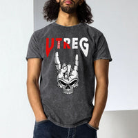 Spijkerstof Unisex T-shirt (Utreg Skull)