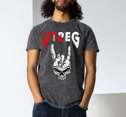 Spijkerstof Unisex T-shirt (Utreg Skull)