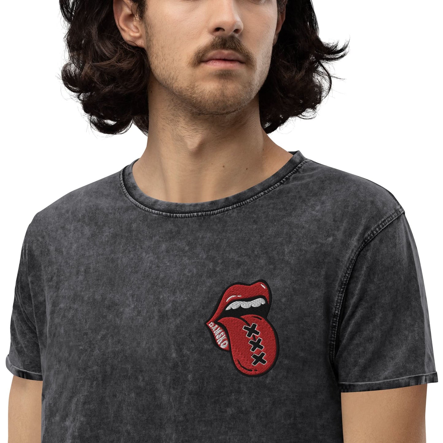 Geborduurd Denim T-shirt