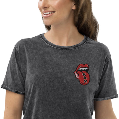 Geborduurd Denim T-shirt