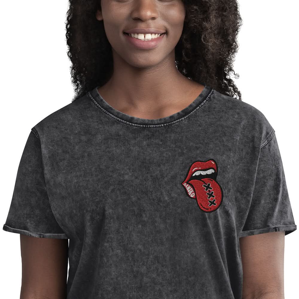 Geborduurd Denim T-shirt