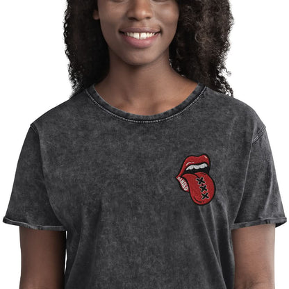 Geborduurd Denim T-shirt