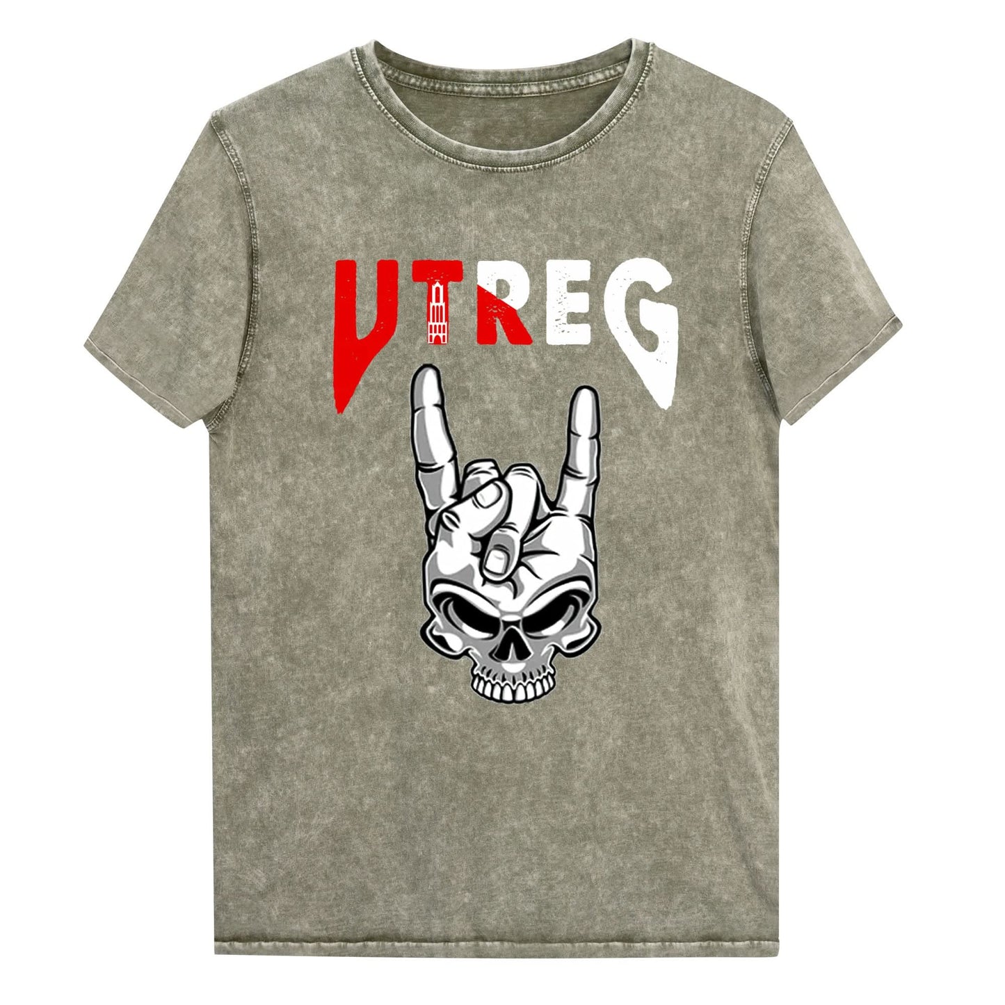 Spijkerstof Unisex T-shirt (Utreg Skull)